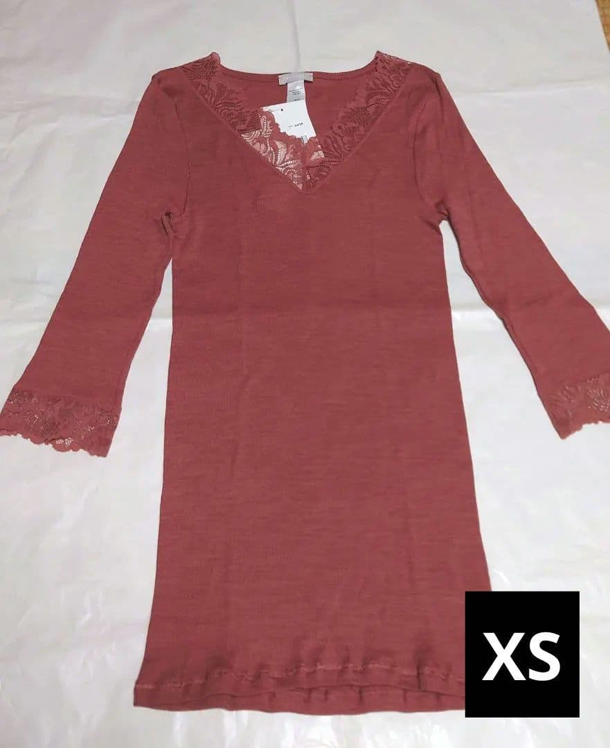 新品タグ付き 高級 ハンロ ウール シルク インナー トップス XS ハンロ ウール・シルク素材 トップス（長袖） UIH300｜ワコール直営の