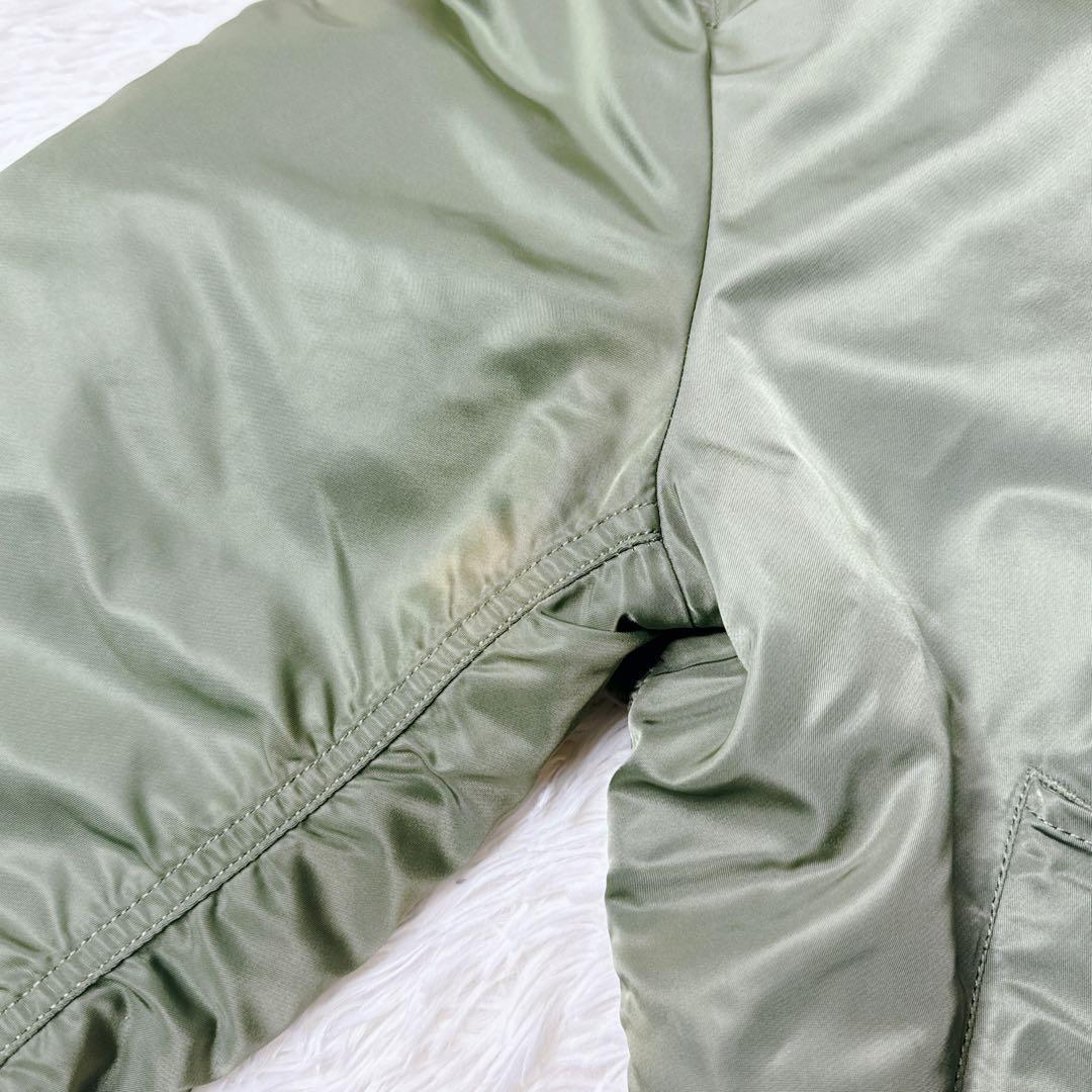 アルファ MA-1 フライトジャケット 緑 L 中綿 y2k 短丈 - メルカリ