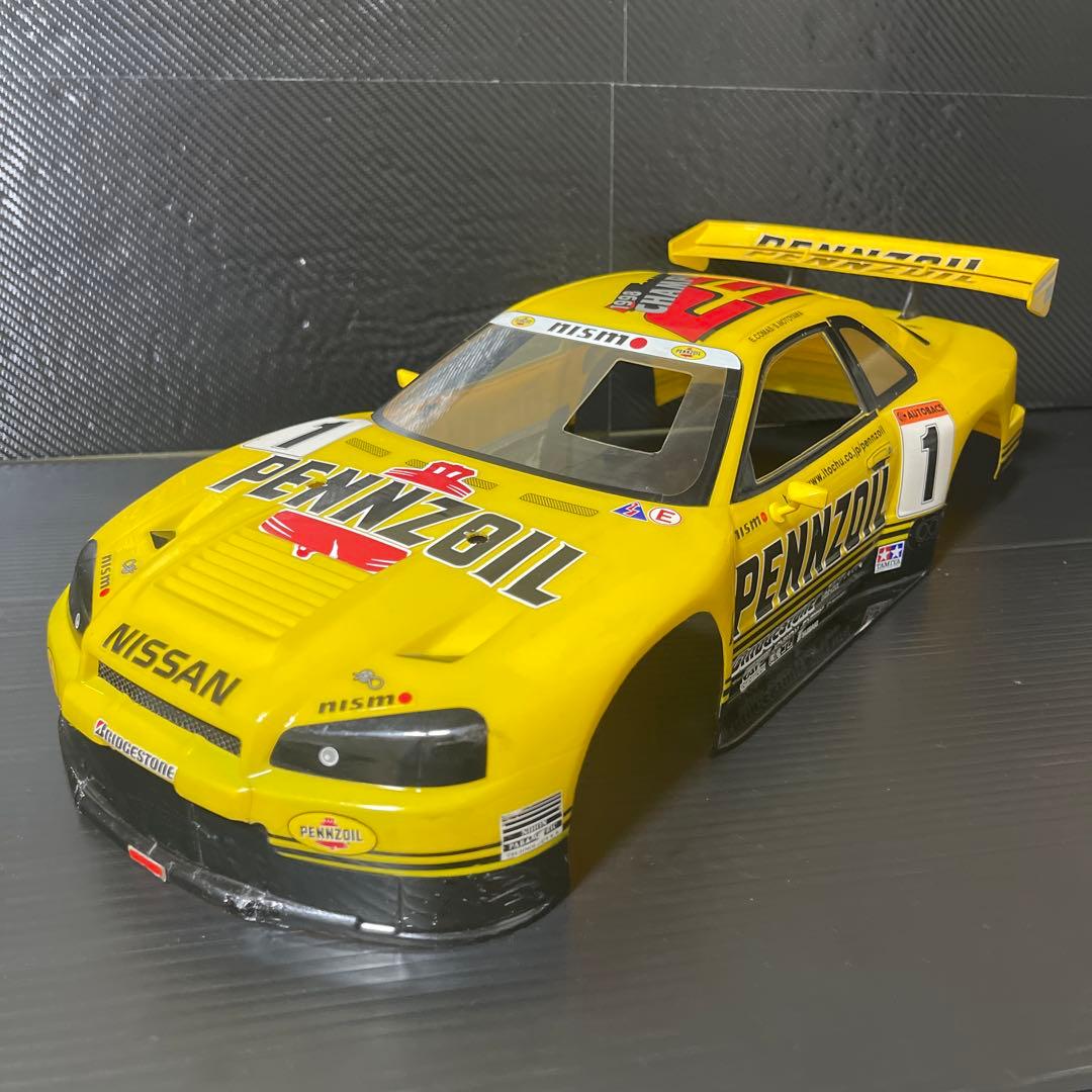 タミヤ ペンズオイル・ニスモGT-R（R34） ボディ ※フロントに割れ補強