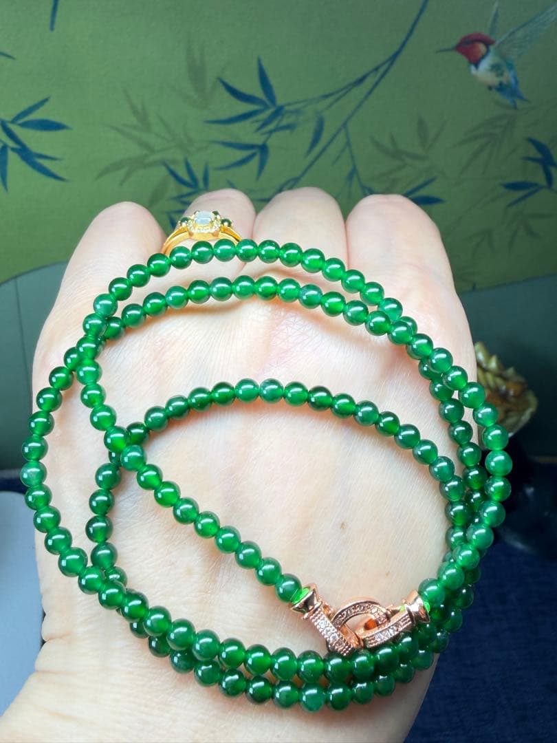 貴重‼️希少品‼️天然本翡翠 最高品質ロウカン質極上氷陽緑翡翠