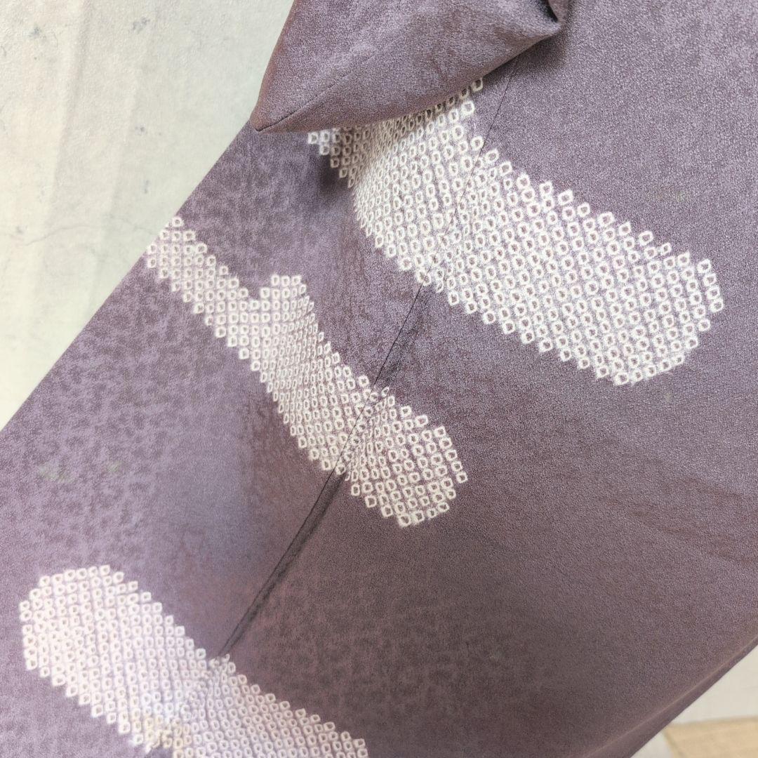 訪問着 フルセット 着物 付け下げ 正絹 絞り 紫 C2 - メルカリ