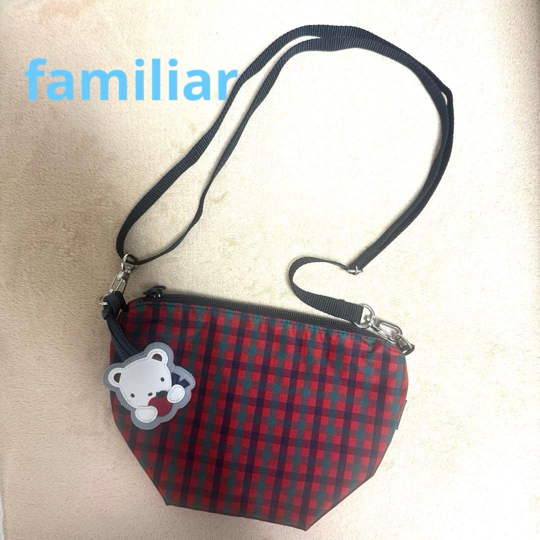 familiar ファミリア 舟形ポシェット チェック - メルカリ