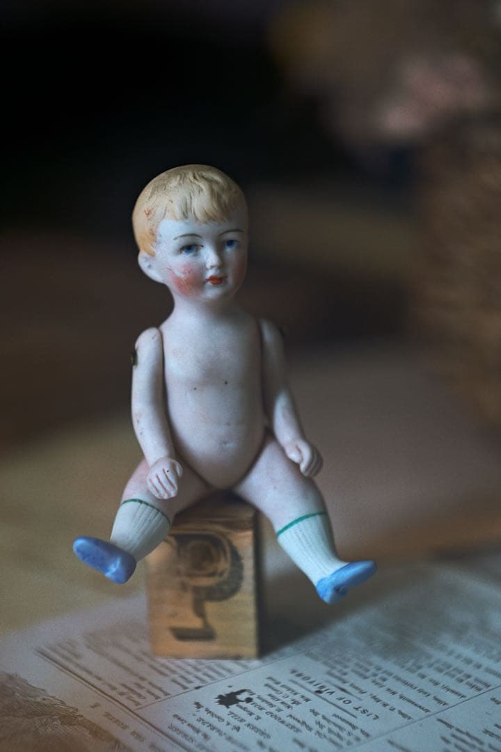 h*a様 アンティーク ビスクドール ミニョネット ドイツ - メルカリ