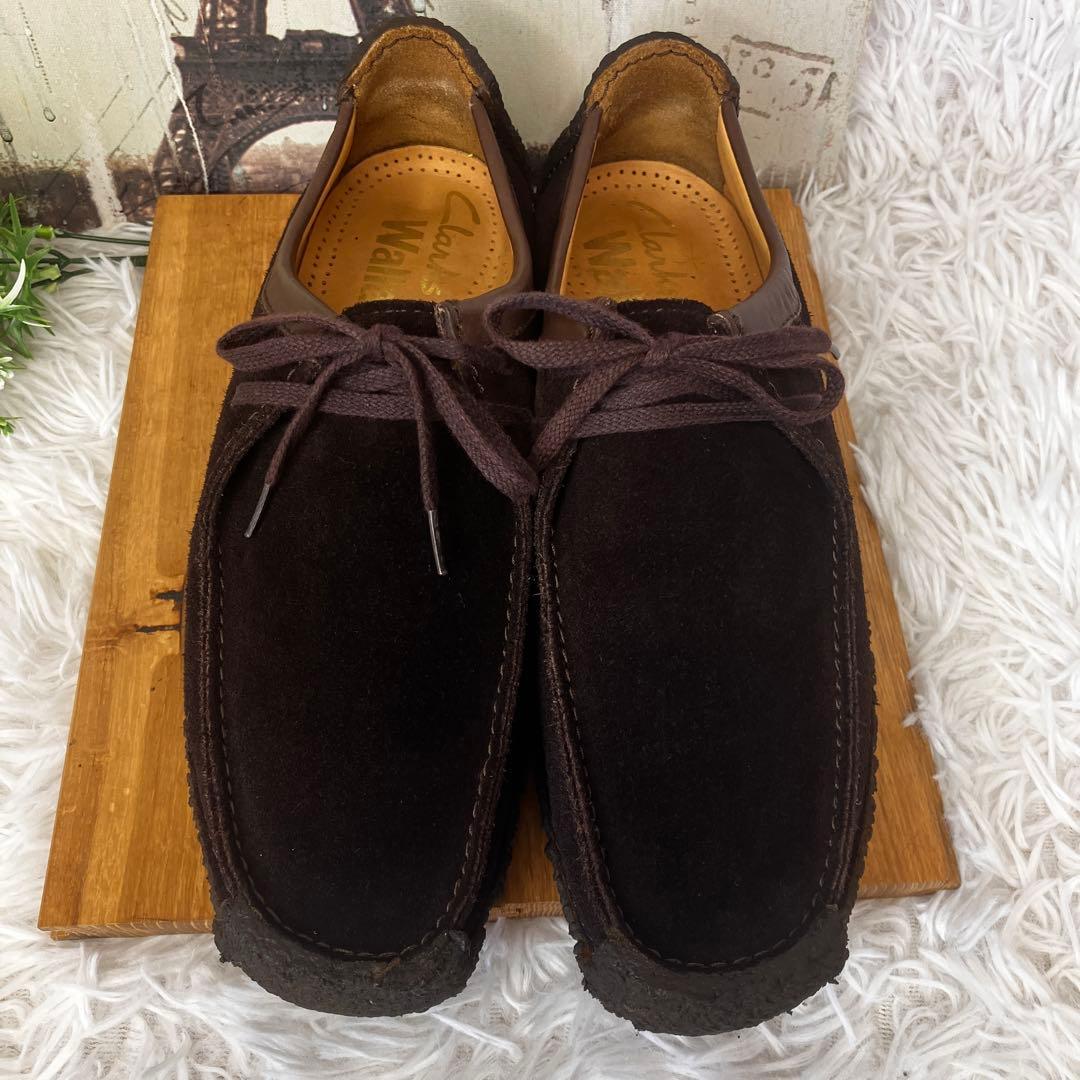 クラークス ナタリー ワラビー モカシン スエード ブラウン ダーク