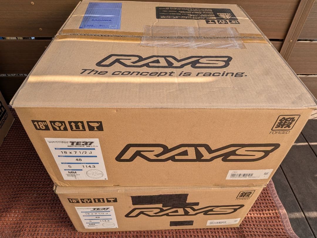 RAYS TE37 SAGA S-plus 18インチ 7.5J＋48 4本