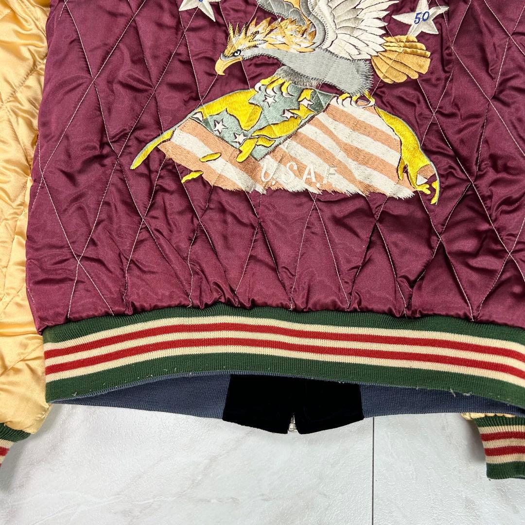 美品 テーラー東洋 M品番 ベロア 別珍 刺繍 スカジャン TALON M - メルカリ