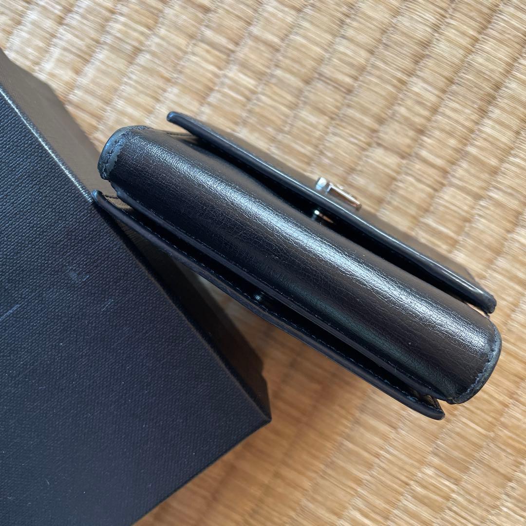 値下げ交渉可】サンローラン 三つ折り財布 カランドラ ブラック - メルカリ