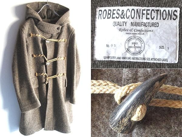 ローブス＆コンフェクションズ ネップウール ダッフルコート 1 男女着用可 ローブス＆コンフェクションズ ネップウール ダッフルコート 1 男女