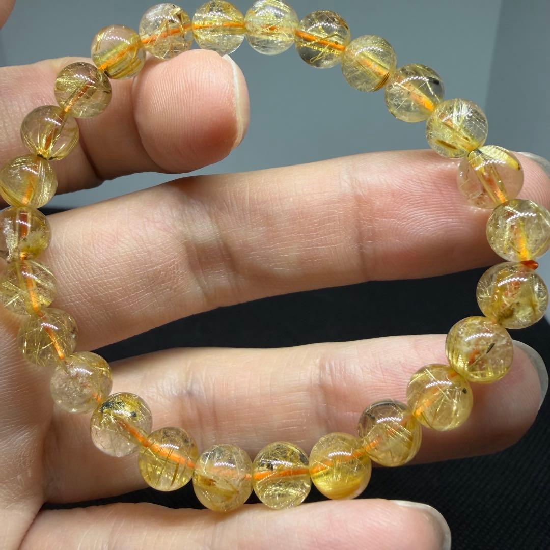 パワーストーン 勝負運 ゴールド タイチン ルチル クォーツ z7000 194