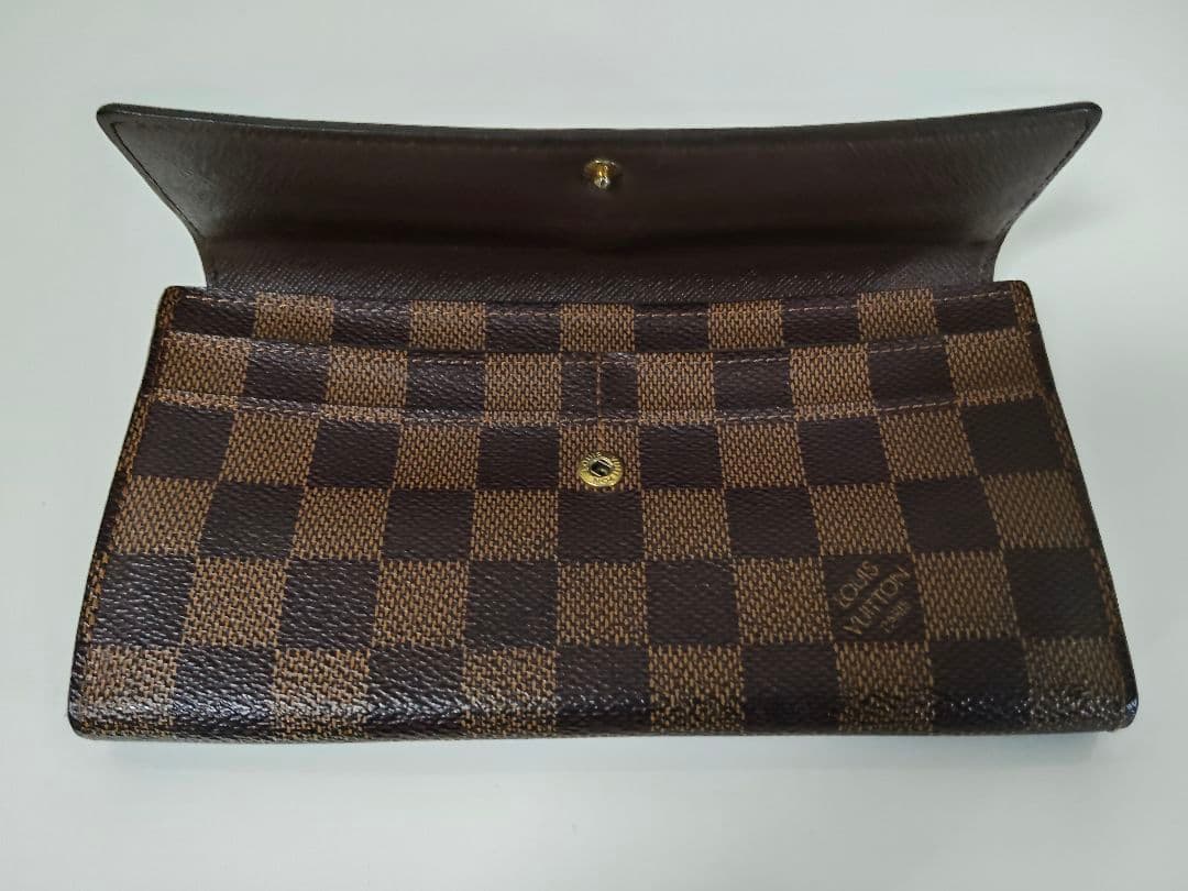 ルイヴィトン ダミエ エベヌ 長財布 ポルトフォイユ サラ N61734 茶