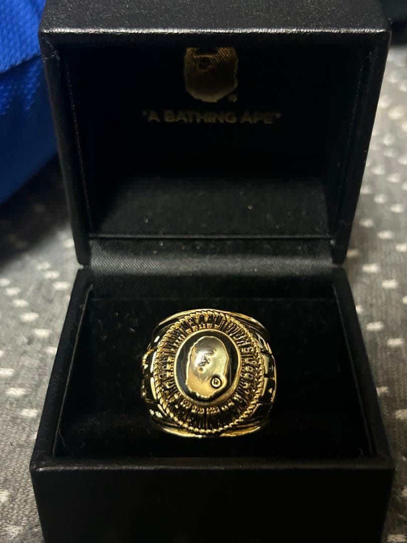 A BATHING APE ゴールドリング サイズ20 A BATHING APE（アベイシングエイプ） 指輪 リング BAPE COLLEGE RING