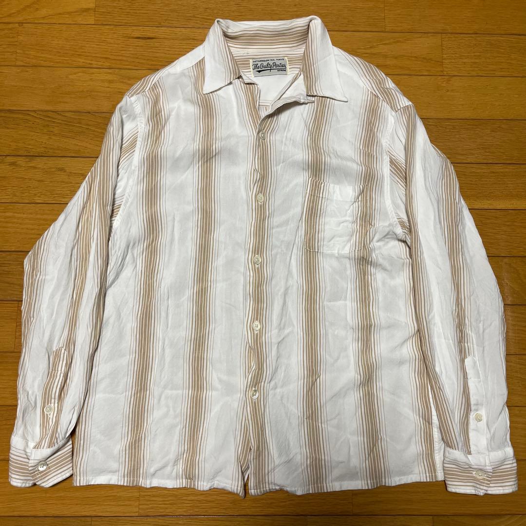 WACKO MARIA 22AW L/S ストライプオープンカラーシャツ