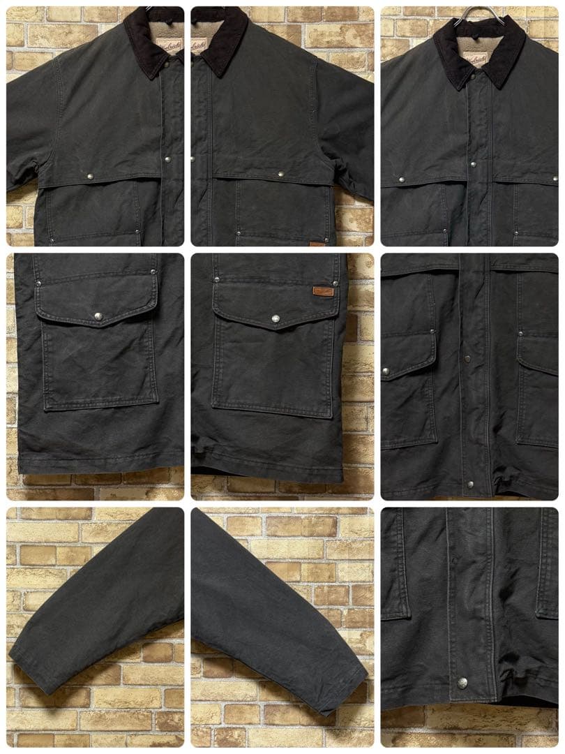 ウールリッチ USA製 ダックジャケット 裏ボア ビッグシルエット 黒 XL