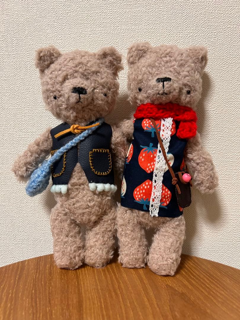 ハンドメイド あみぐるみ クマさんペア オークション - メルカリ