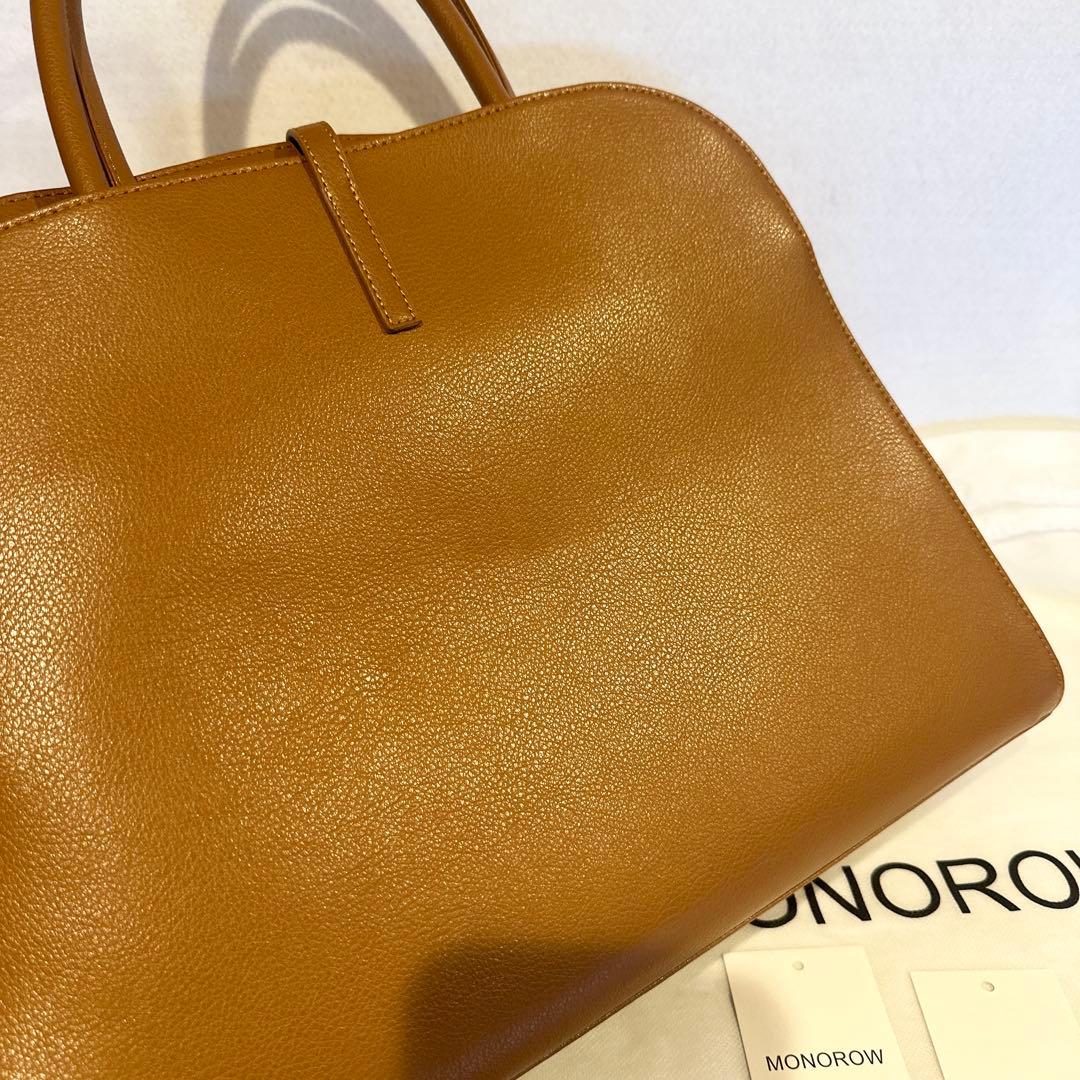 《値下げ》【新品未使用】MONOROWBLANCLARGEモノロウバッグキャメル