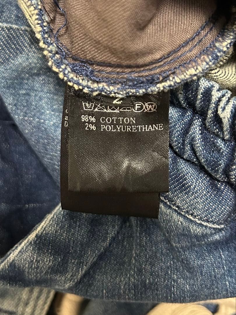 A.F ARTEFACT/デニムサルエルスキニーロングパンツ/size2/ブルー