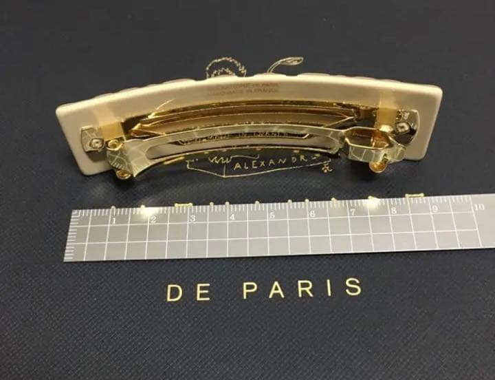 ALEXANDRE DE PARIS バレッタ レオパード柄