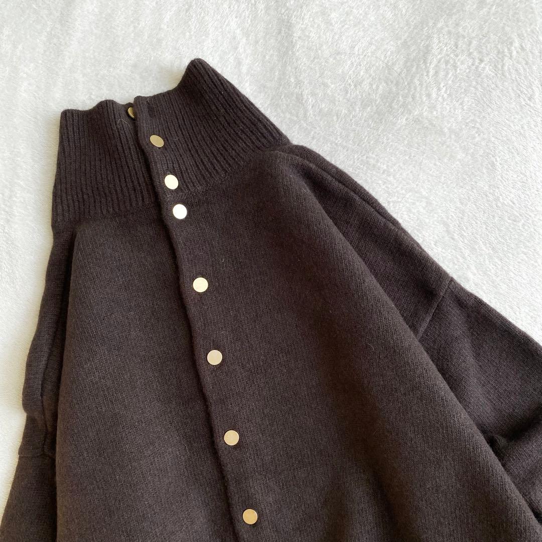 美品✨】martinique カシミヤミックスウールタートル 金釦 ブラウン