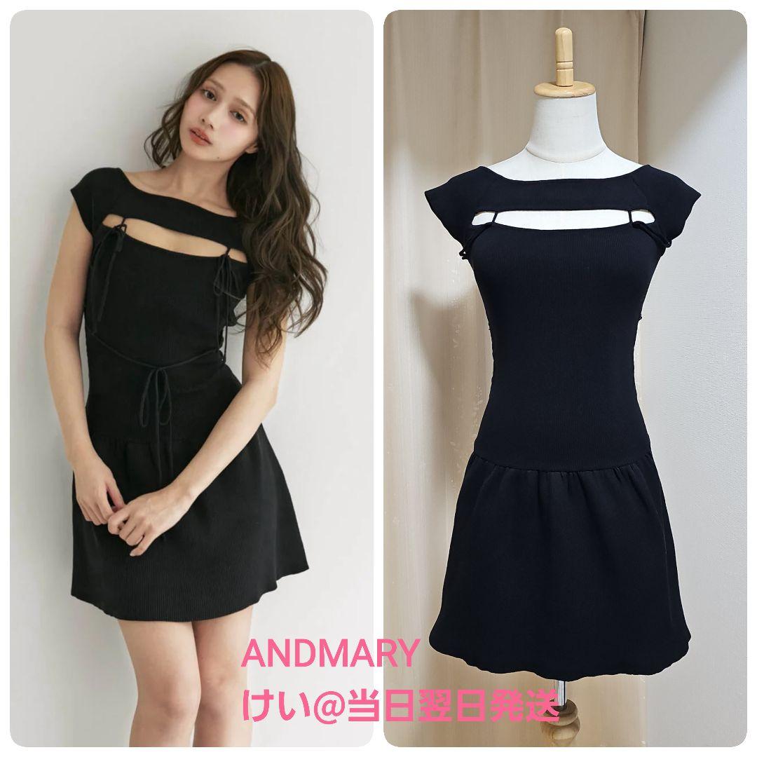 ANDMARY アンドマリー Bebe mini dress ミニワンピース 黒 - メルカリ