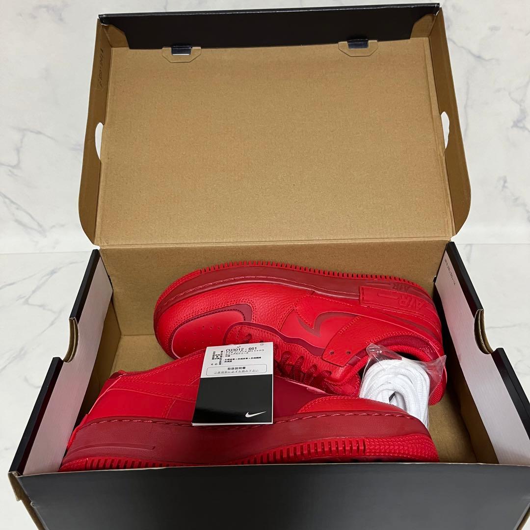 新品】25.5cm ナイキ エアフォース1 ロー シャドウ トリプル レッド