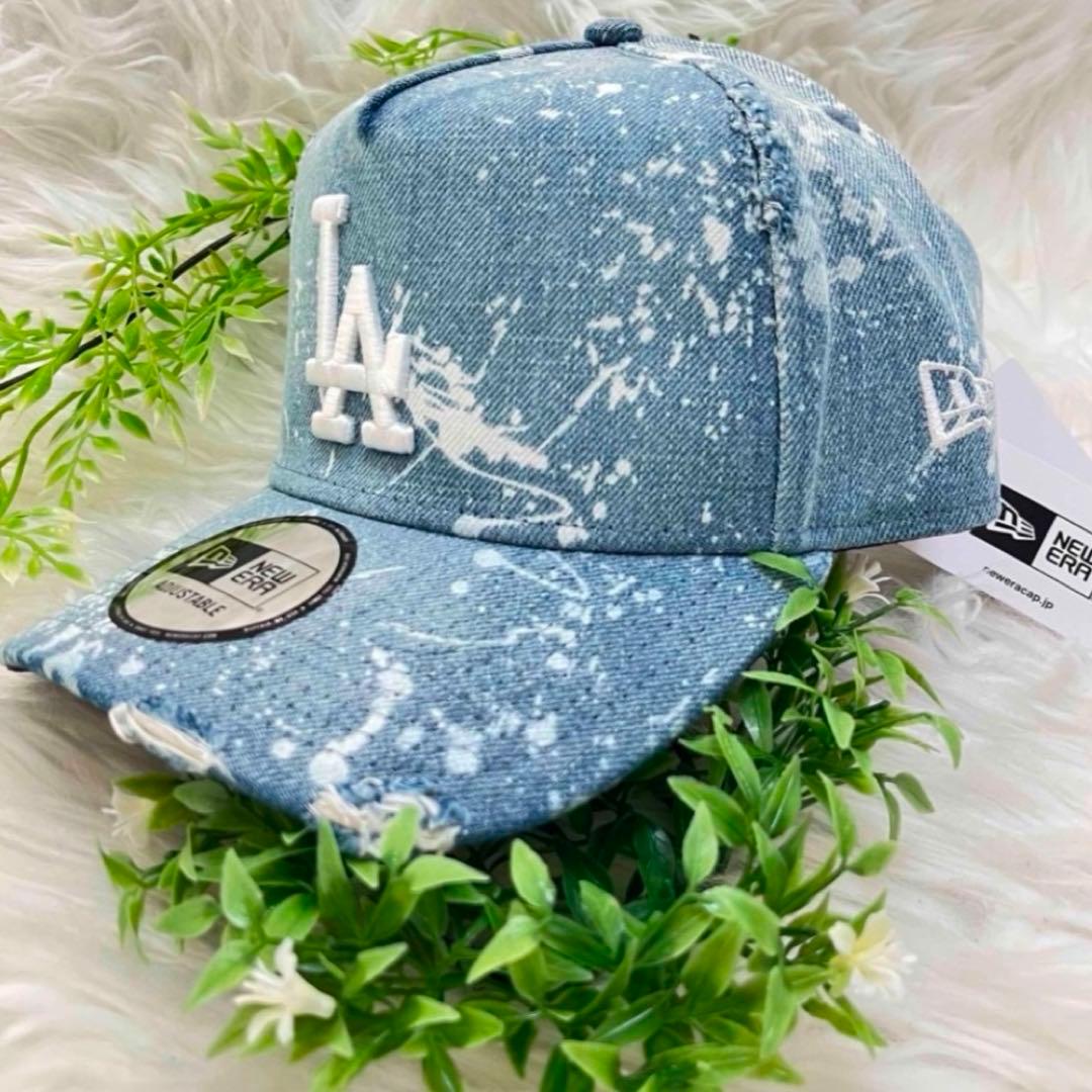 新品 NEWERA LA ニューエラ ダメージ デニム キャップ スナップバック
