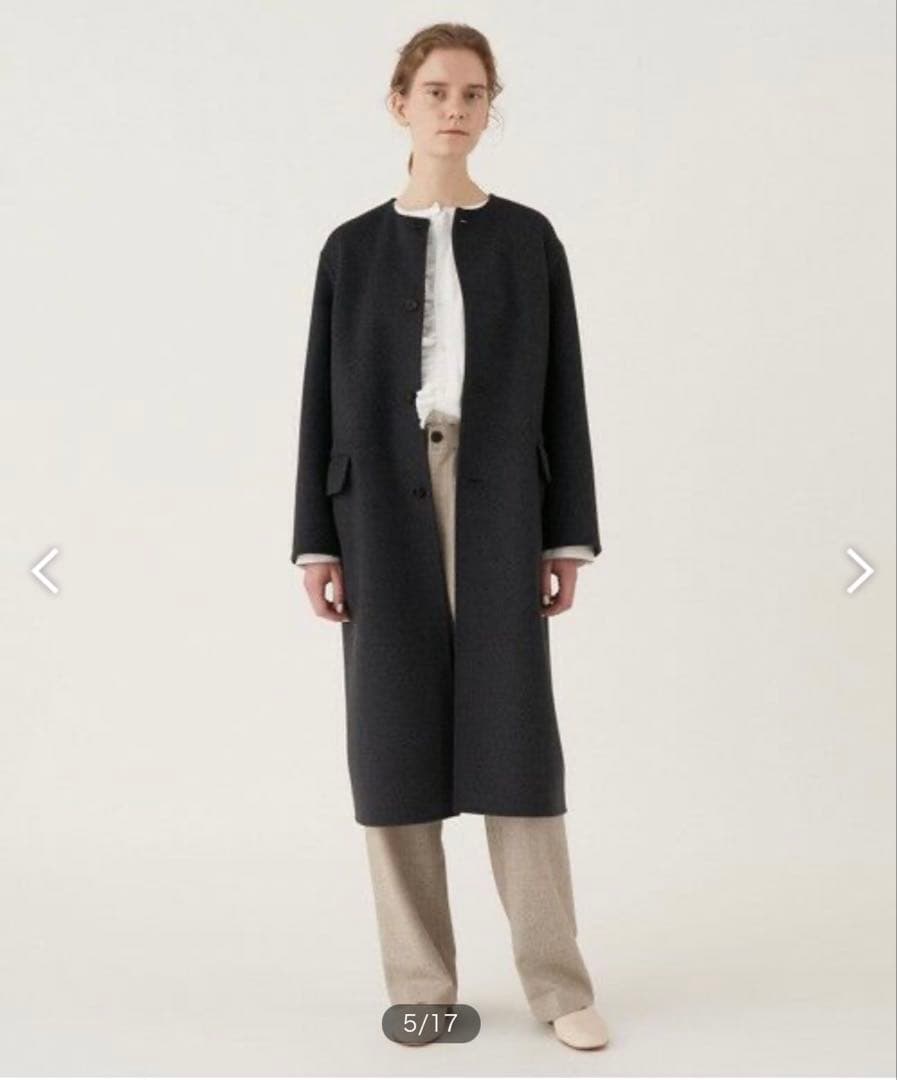 新品タグ付き】GALERIEVIE ギャルリーヴィー クルーネックロングコート