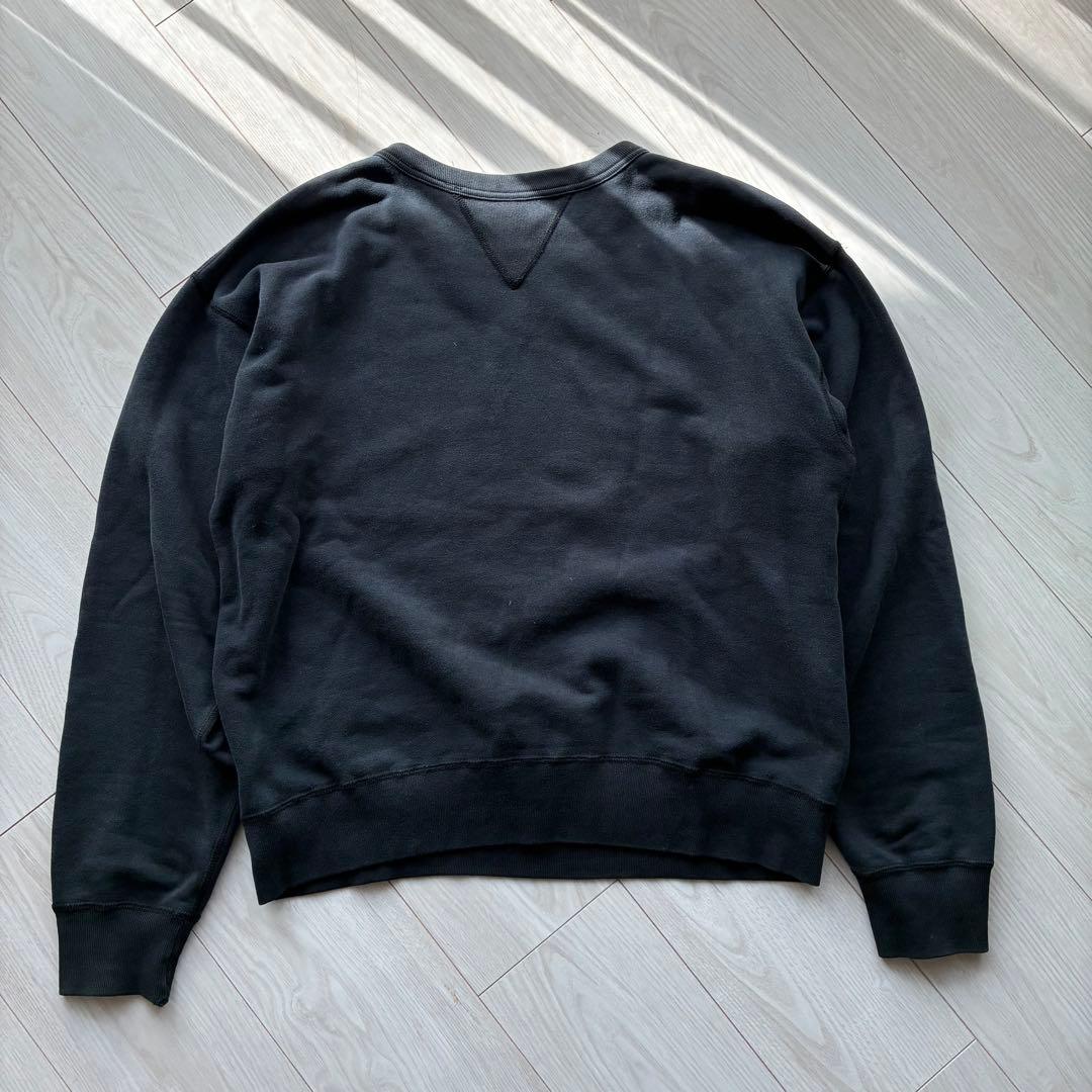 希少モノトーン】ハーレーダビッドソン 両Vガゼット スウェット 黒 短