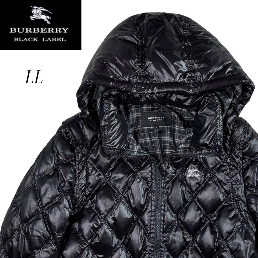 極美品 バーバリーブラックレーベルブラック加工4wayタイプダウン