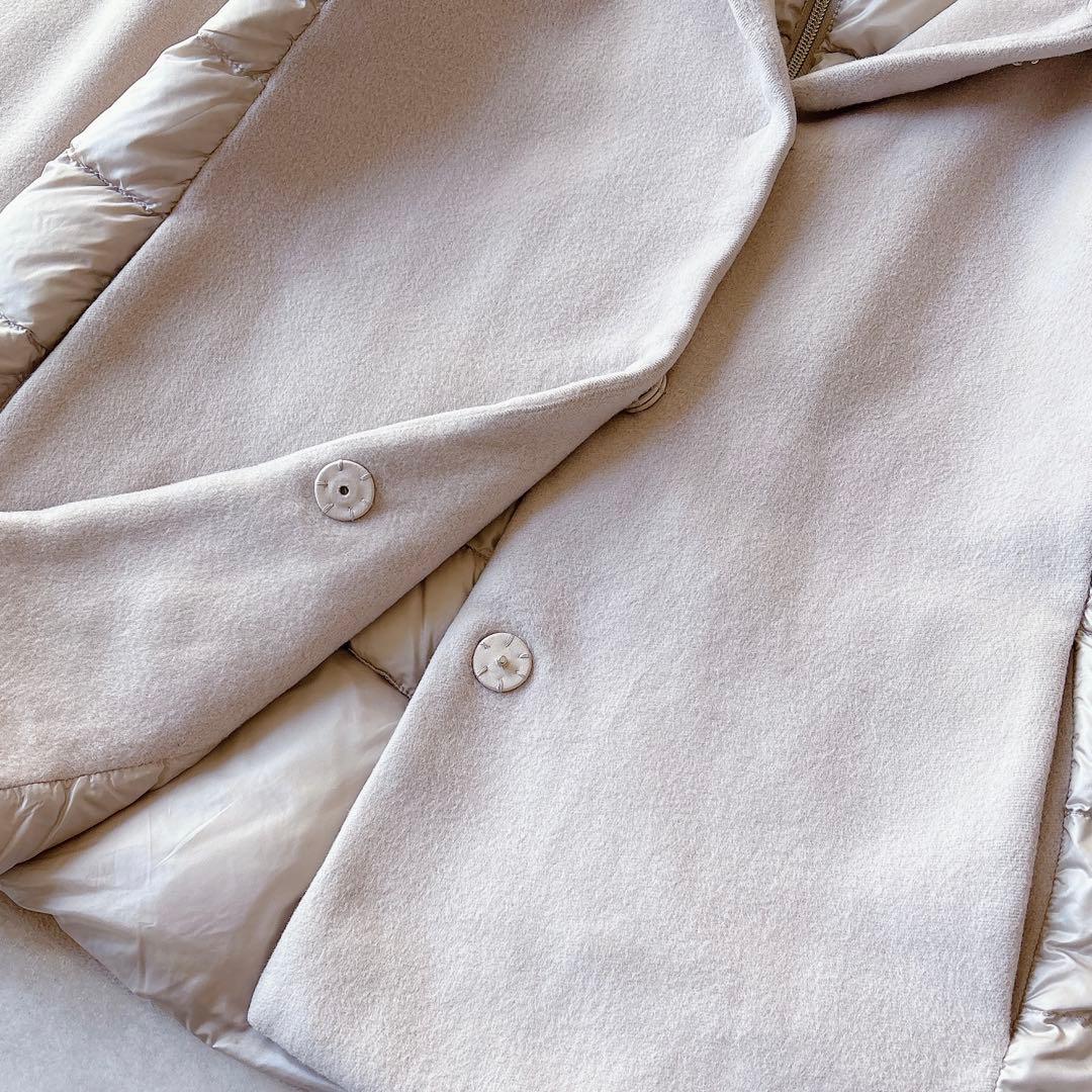 HERNO｜21AW ウール パデット ダウンコート ピンクベージュ 44 - メルカリ