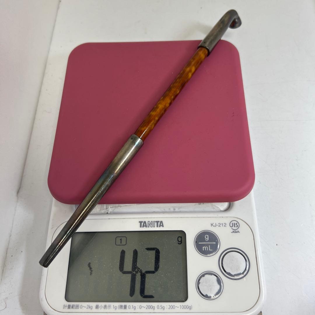 銀」刻印 時代銀煙管 42g 東Y8-0108☆2Fタサチ