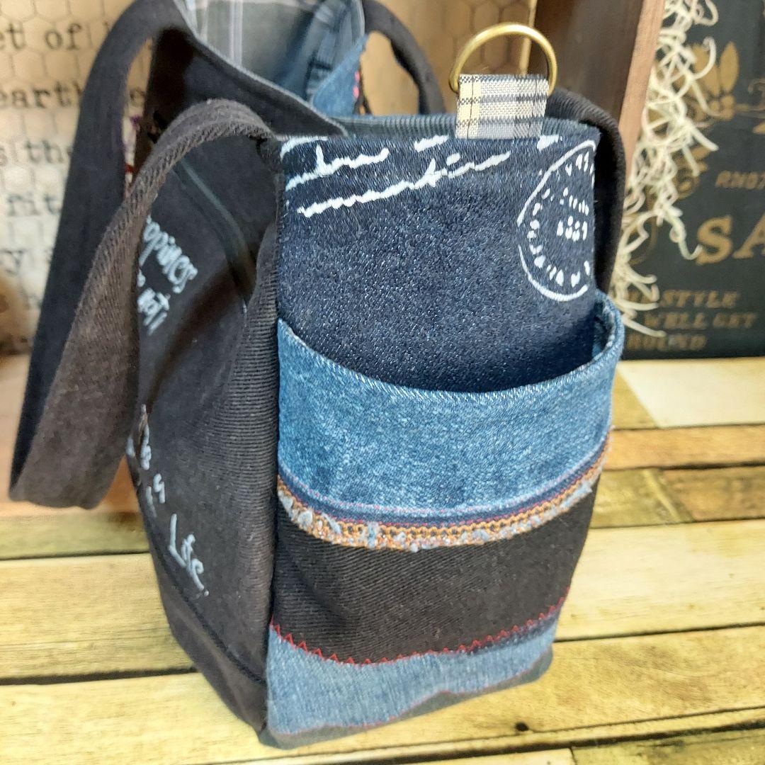 ふはち様専用】刺繍デニムバック No.655 ショルダーベルト ふはち様