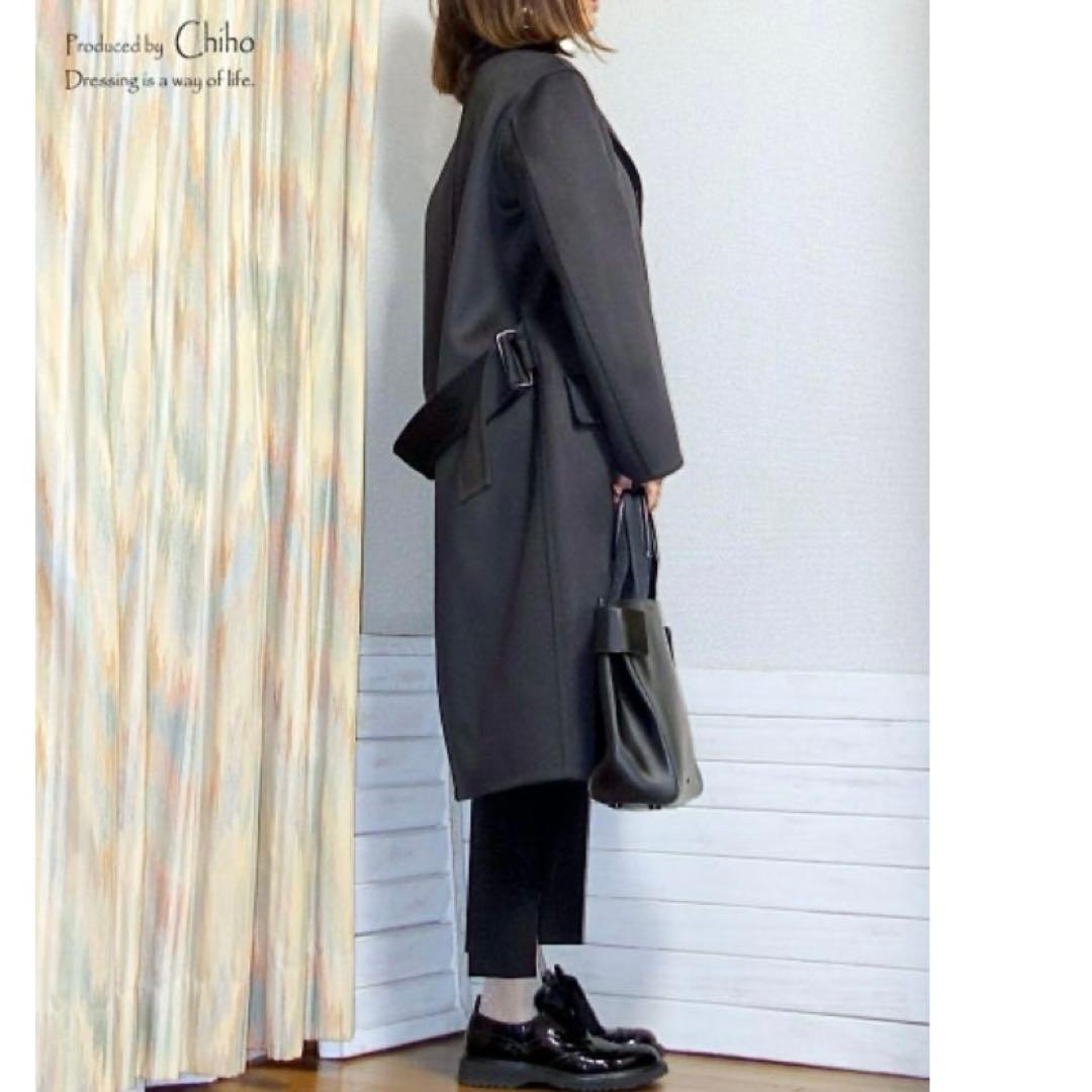 新品✨ユニクロ +J カシミヤブレンドチェスターコート ダークグレー S〜M相当