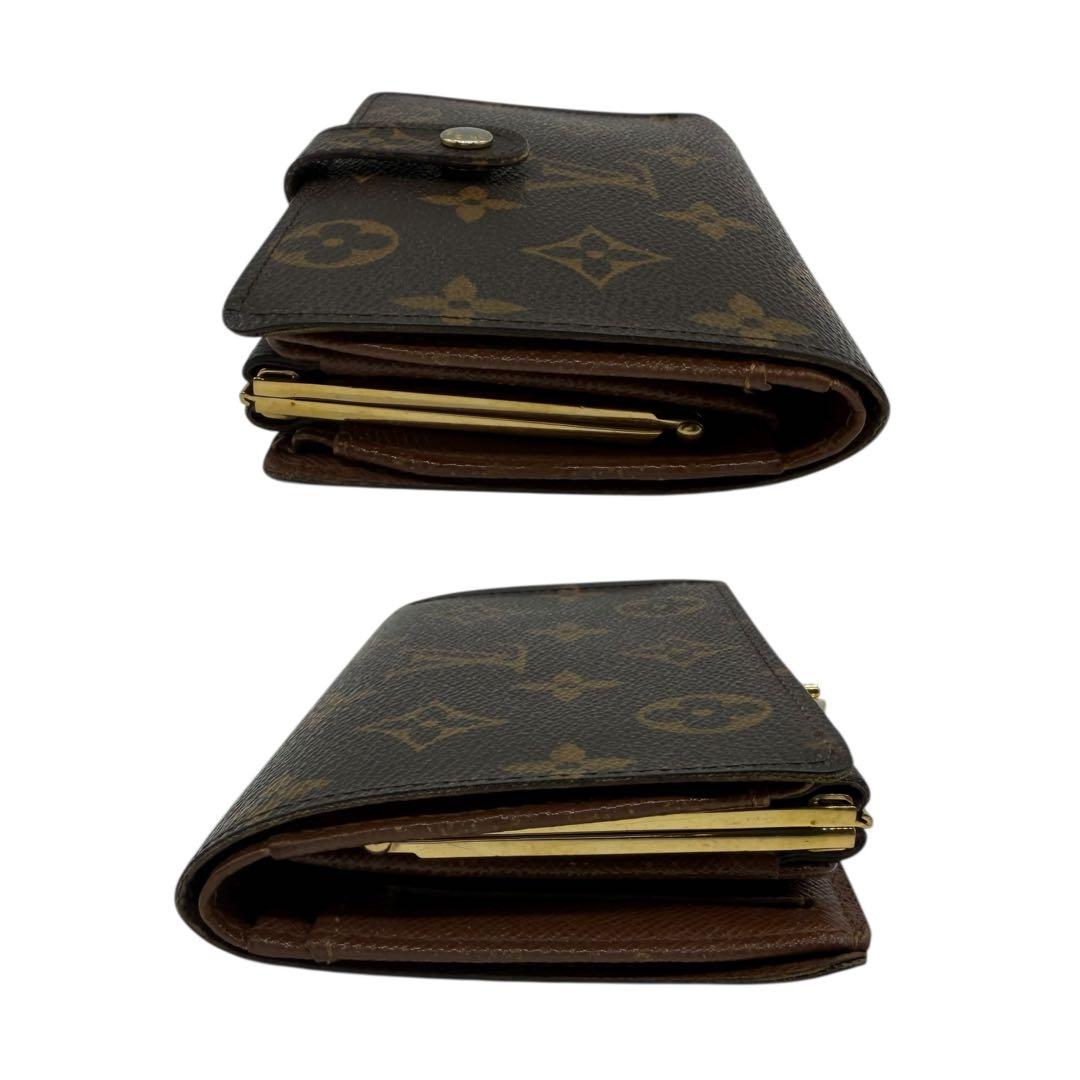 ルイヴィトン　ヴィエノワ　モノグラム　ブラウン　茶色　がま口　折り財布　新型