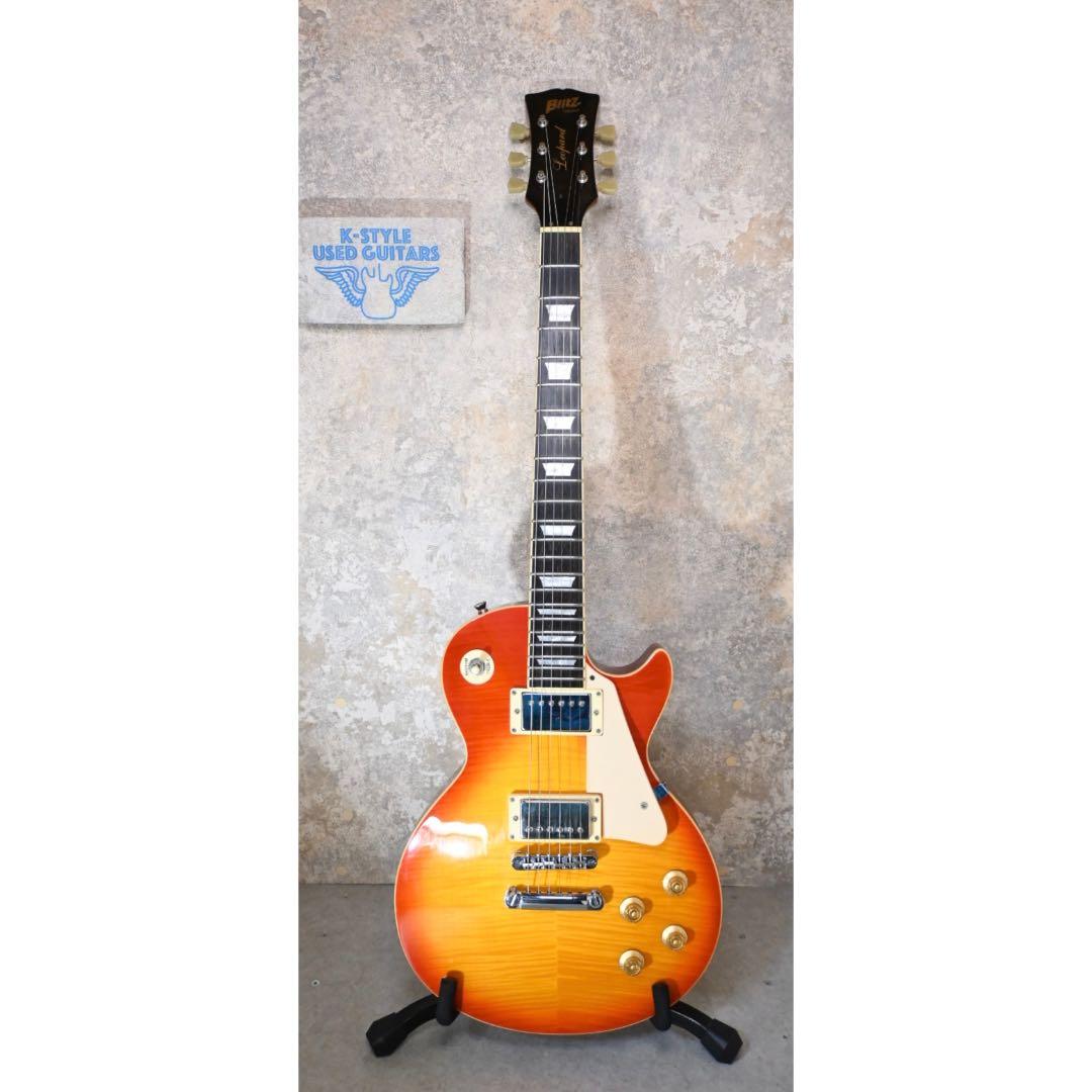 【整備済み】Blitz LP レスポール タイプ ブリッツ 清掃・弦交換済み Blitz by AriaProII BLP-SPL BK レスポールスペシャル ブラック エレキ