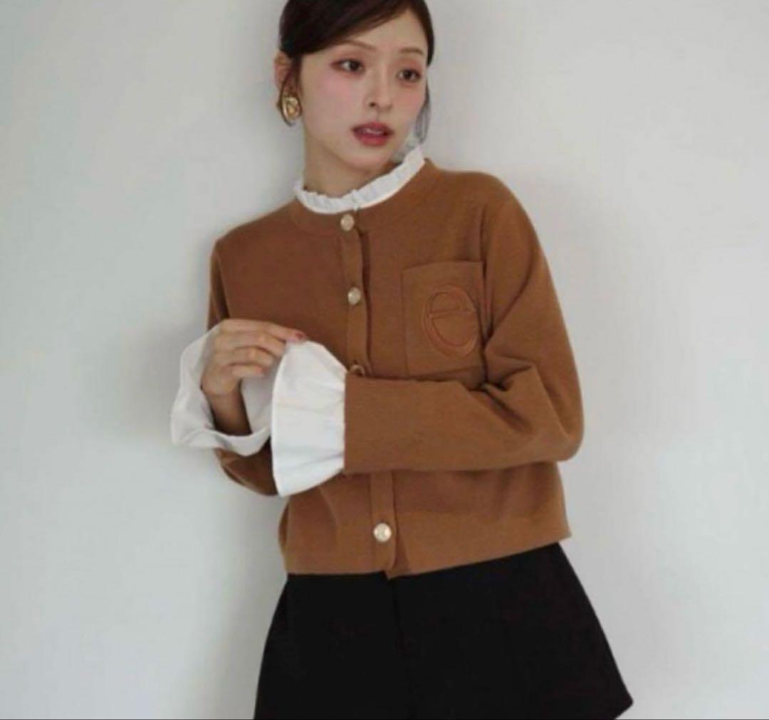 す様】eimy istoire Attached collar ニットキャメル - メルカリ