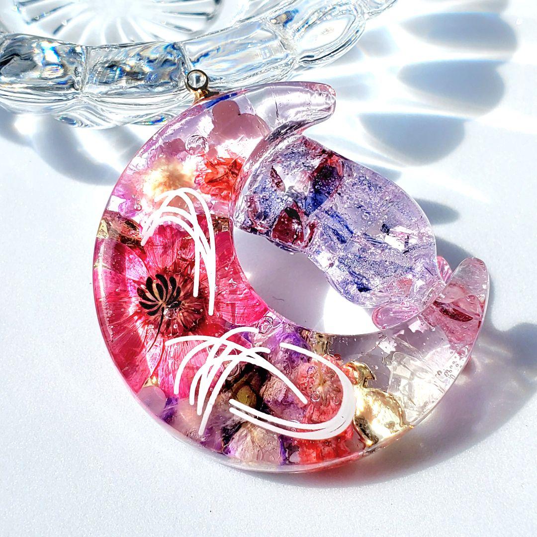 やっちゃん様専用 佐竹ガラス・天然石のフラワー オルゴナイト レジン