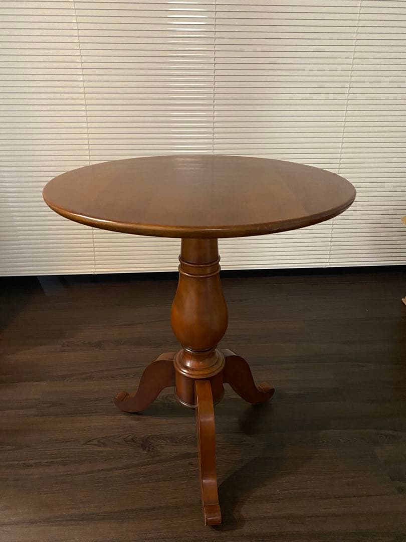 ヴィンテージ　コーヒーテーブル　木製サイドテーブル　フランス チェッカー模様のサイドテーブル（高さ66.5cm） フランスアンティーク