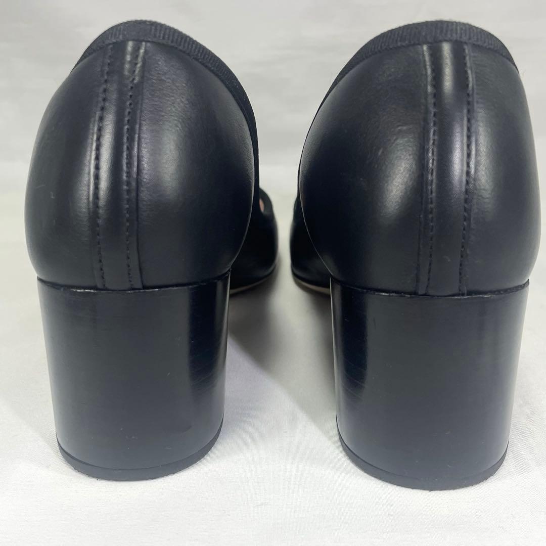☆レペット/チャンキーヒール/パンプス/レザー/ブラック/24cm - メルカリ