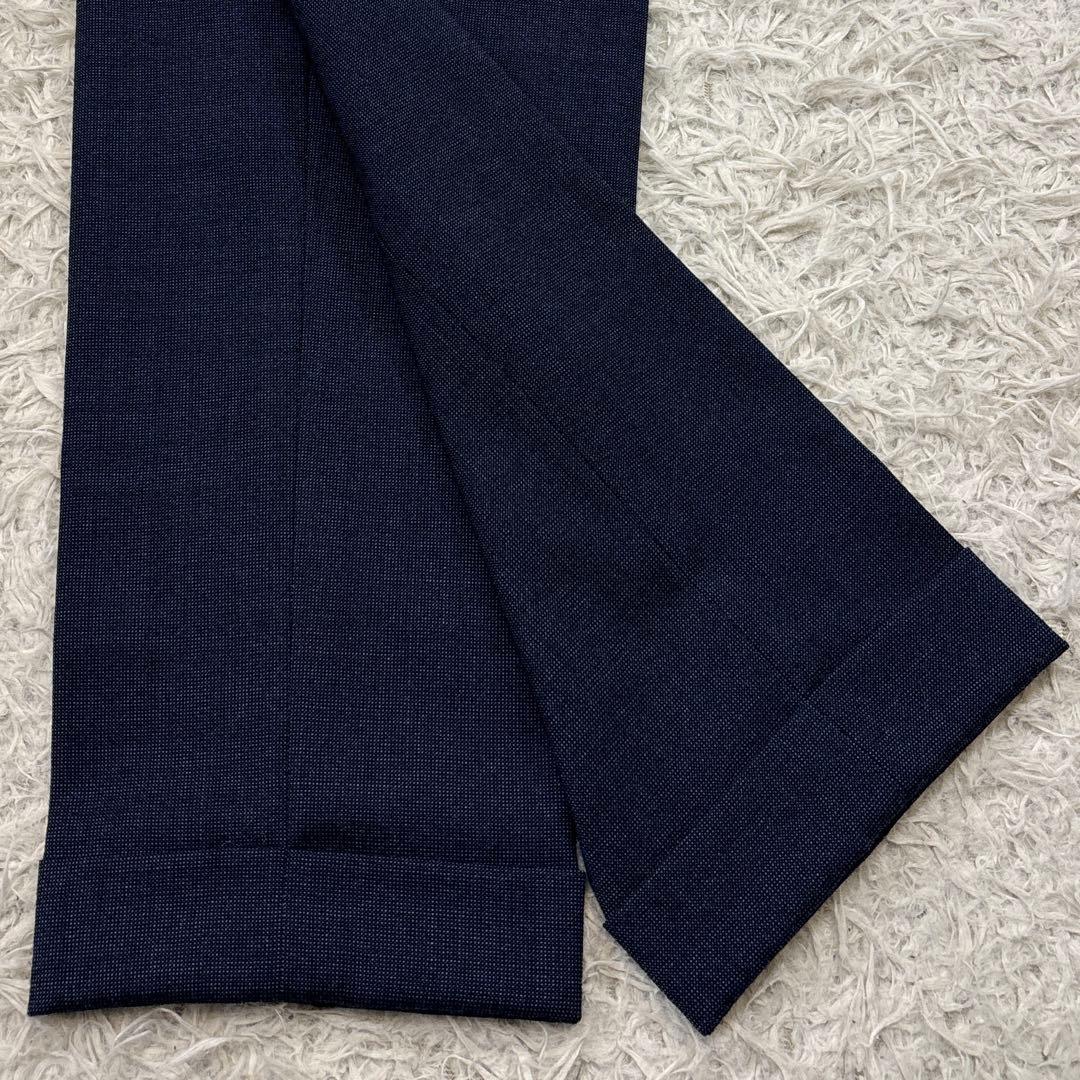 美品☆【タカキュー】ダブルベスト ピンチェック 3ピース ネイビー Y4