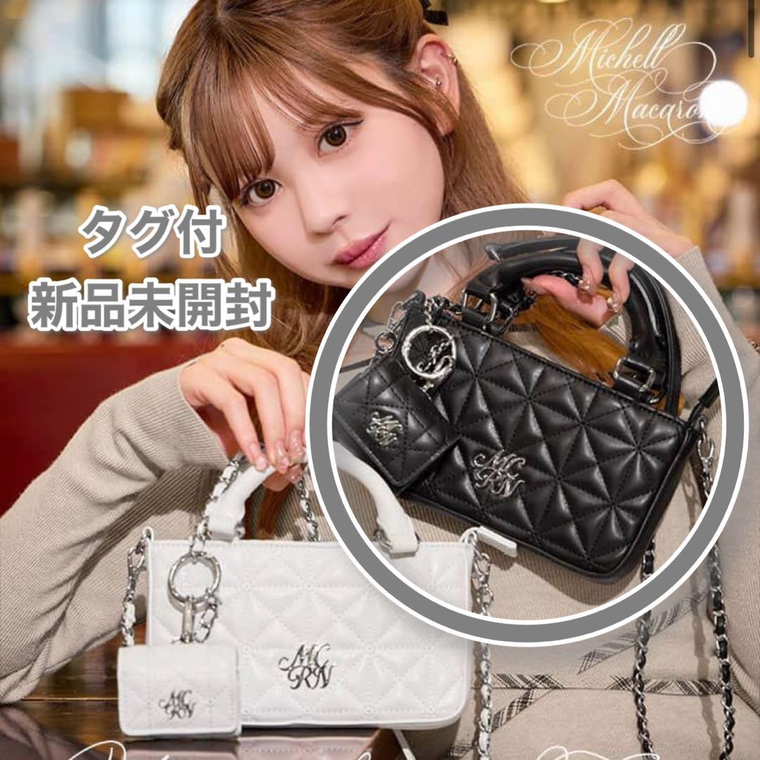 ミシェルマカロン キルティング スマホショルダー バッグ AirPods