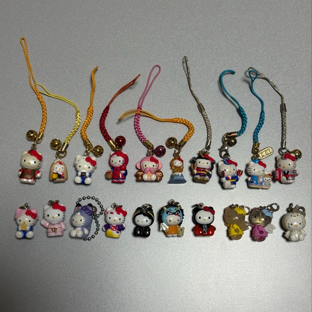 レア ご当地キティ根付けハローキティ ストラップ セット - メルカリ