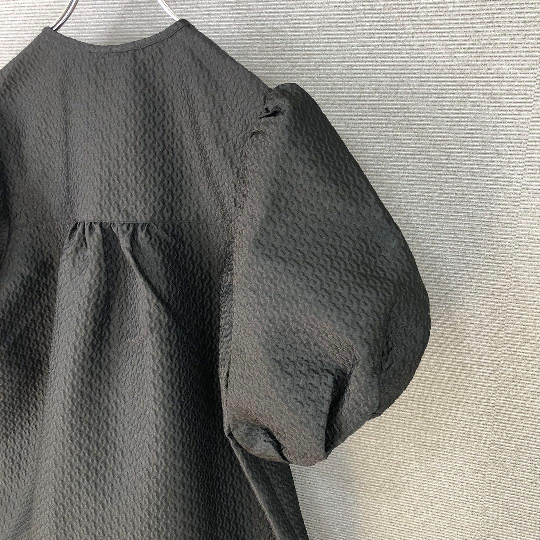 未使用品 AMICA kids 伊勢丹別注 ジャガードブラウス F ブラック