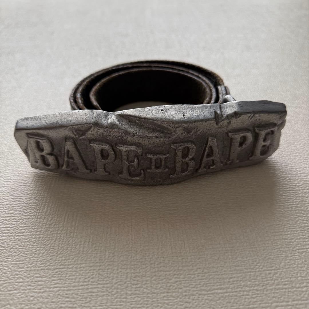 浜崎あゆみ着用】APE 初期 BAPE Ⅱ BAPE バックル レザーベルト - メルカリ