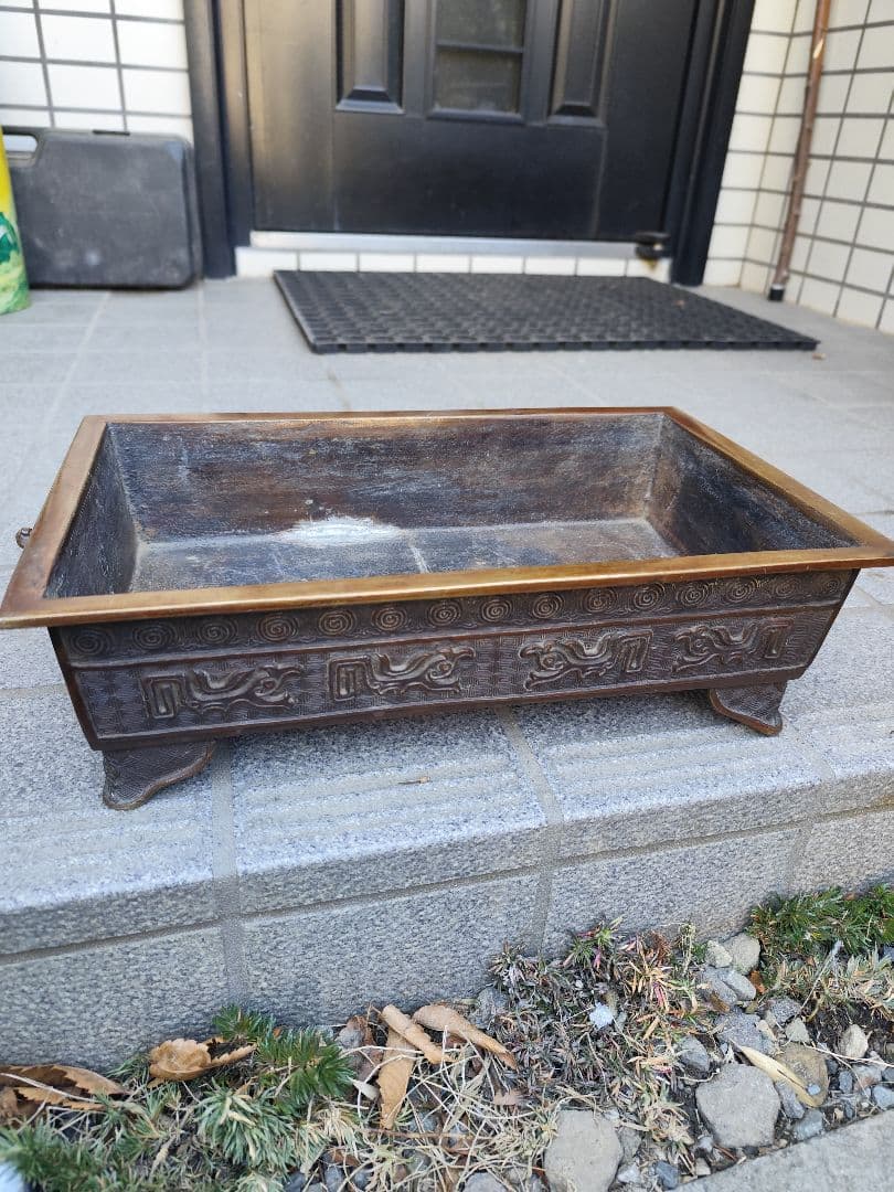 銅製 水盤 大日本文政年整珉鋳 - メルカリ