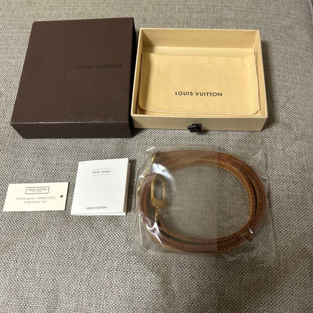 LOUIS VUITTON レザー ストラップ ブラウン LOUIS VUITTON（ルイ・ヴィトン） ショルダーストラップ バッグ用