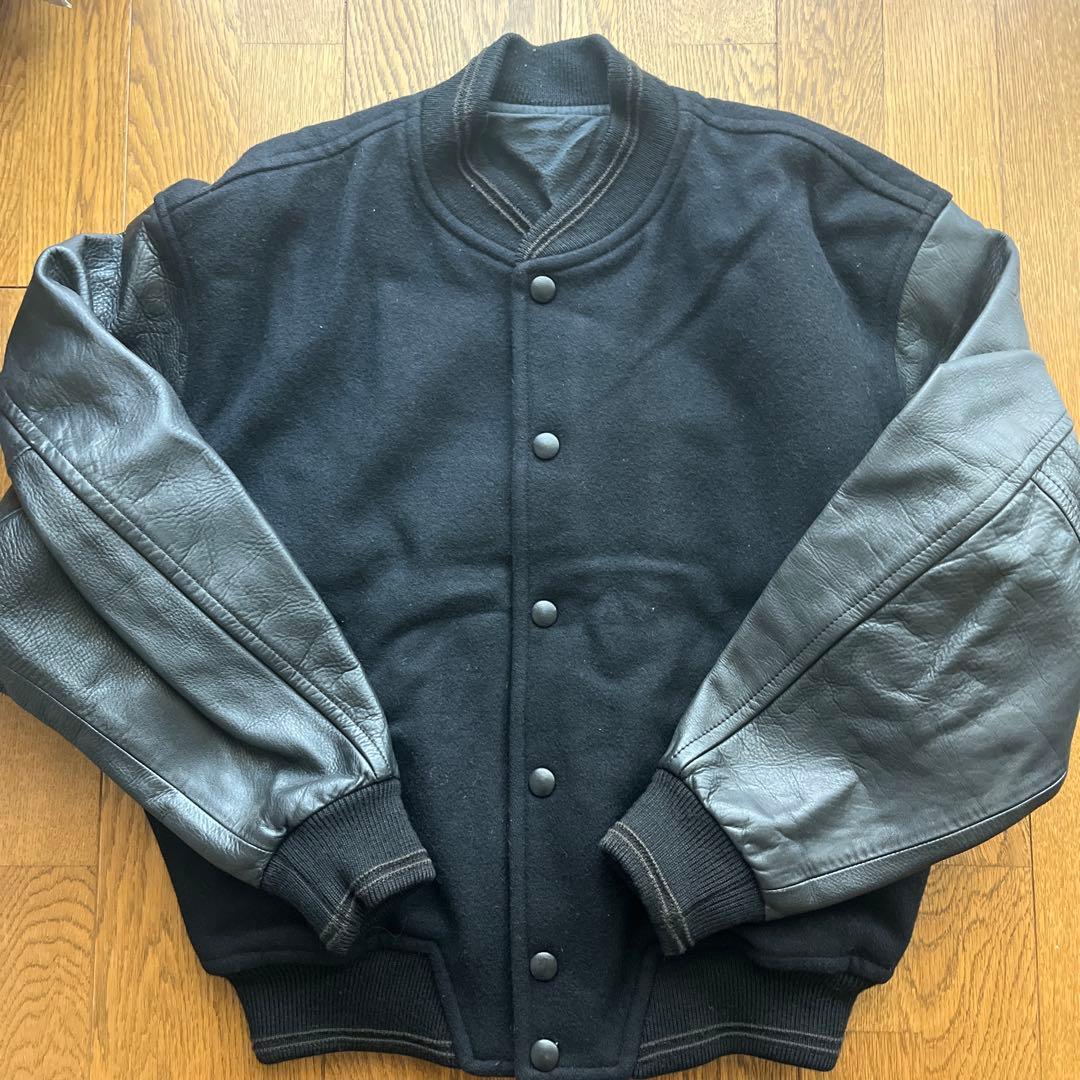 DOMON スタジャン 黒 ウール レザー - メルカリ