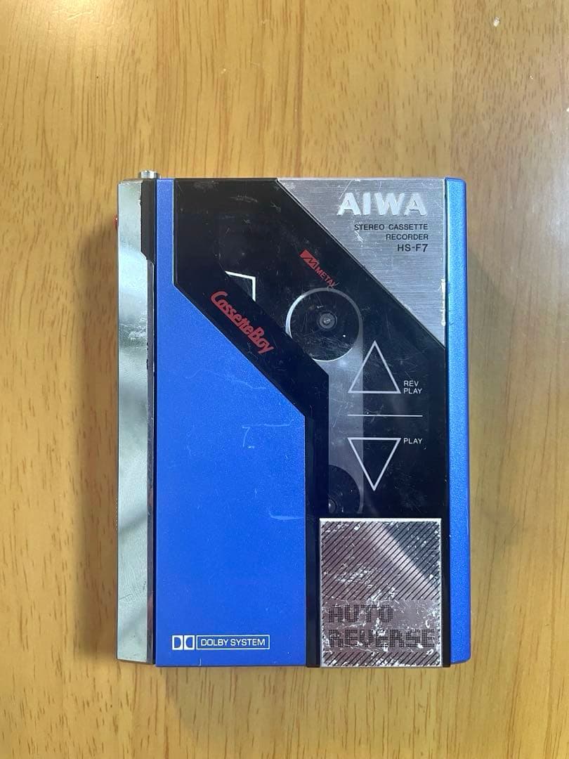 動作未確認】AIWA HS-F7 カセットプレーヤー レトロ - メルカリ