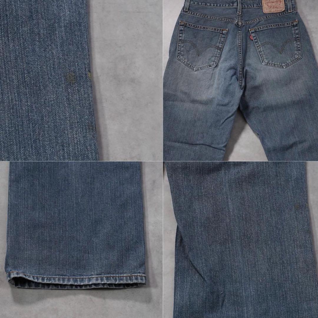 リーバイス567 古着 W32 フレア ブーツ ボトム 青 00s 18707 - メルカリ