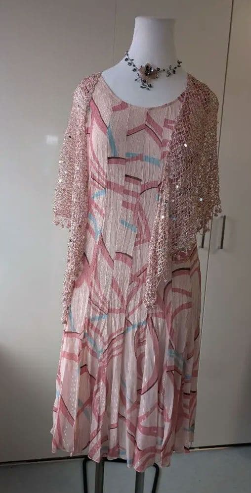 ノースリーブひざ丈ワンピース ピンク系 - メルカリ