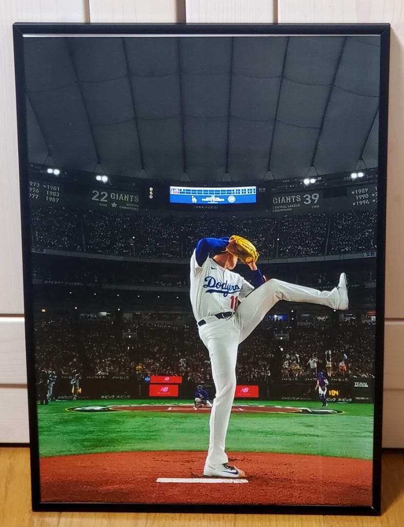 LeLisドジャース佐々木朗希 MLB ！A3ポスターフレーム付きセット